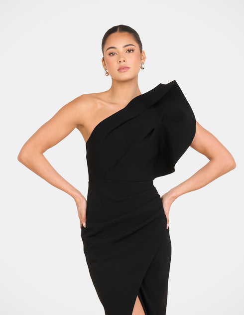 Elise Asymmetric Midi Dress